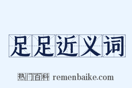 足足近义词是什么意思的图片